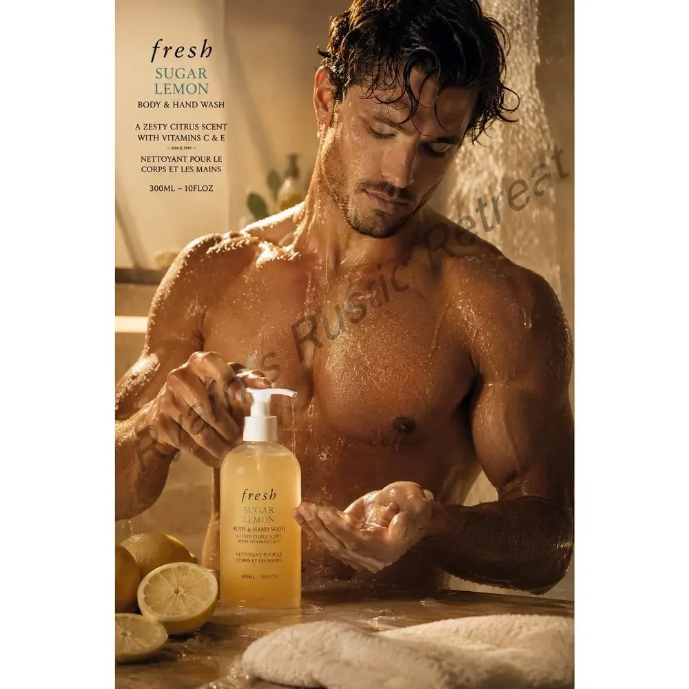 fresh - Sugar Lemon - Body & Hand Wash - 10 fl oz / 300 mL - New, No Box